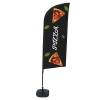 Beach Flag Alu Wind Set 310 With Water Tank Design Pizza - 2