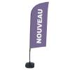 Beach Flag Alu Wind Complete Set New Purple Dutch Cross Base - 28