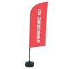 Beach Flag Alu Wind Complete Set Sign In Here Red Dutch ECO print material - 30