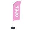 Beach Flag Alu Wind Complete Set Open Pink German ECO print material - 10