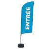 Beach Flag Alu Wind Complete Set Entrance Red English Cross Base - 31