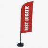 Beach Flag Alu Wind Complete Set Test Location Red German ECO print material - 0