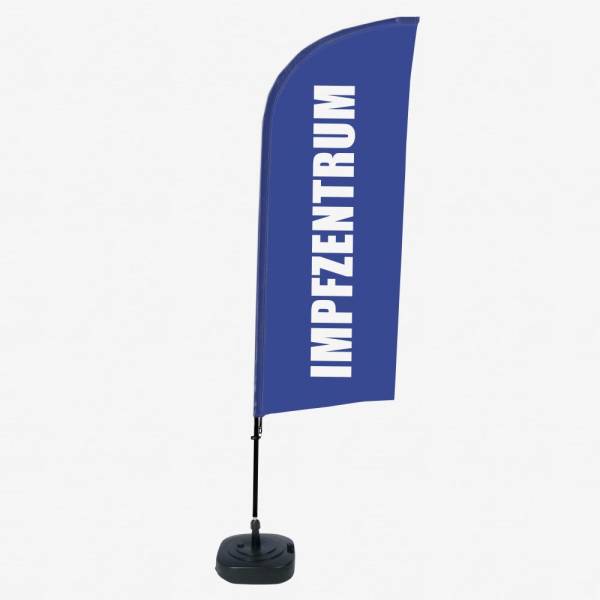 Beach Flag Alu Wind Complete Set Test Location Blue German ECO print material