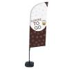 Beach Flag Alu Wind Set 310 With Water Tank Design Coffee To Go - 4