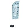 Beach Flag Alu Wind Complete Set Fresh Fish German - 9