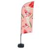 Beach Flag Alu Wind Complete Set Smoothies Lemon Cross Base - 2