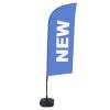 Beach Flag Alu Wind Complete Set New Blue English - 7