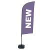 Beach Flag Alu Wind Complete Set New Purple English - 25