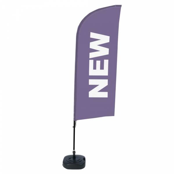 Beach Flag Alu Wind Complete Set New Purple English