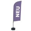 Beach Flag Alu Wind Complete Set New Purple Dutch Cross Base - 50