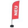 Beach Flag Alu Wind Complete Set New Red Dutch ECO print material - 56