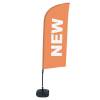 Beach Flag Alu Wind Complete Set New Orange English - 36