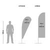 Beach Flag Budget Wind and Drop Small - 9