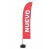 Beach Flag Budget Wind Complete Set New Red French - 8