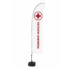 Beach Flag Budget Wind Complete Set First Aid French - 0