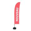 Beach Flag Budget Wind Complete Set New Red French - 21