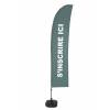 Beach Flag Budget Wind Complete Set Sign In Green French - 11