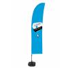 Beach Flag Budget Wind Compete Set Click & Collect Blue French  ECO print material - 0