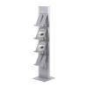 Brochure Rack Totem with 4 angled steel shelves - 0