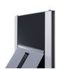 Brochure Rack Totem with 4 angled steel shelves - 3