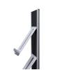 Brochure Rack Totem with 4 angled steel shelves - 5