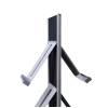 Colour: Black Freestanding Brochure Rack Totem with 4 pockets - 7
