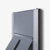 Wall Brochure Rack 4xA4  Silver/Grey or Silver/Black designs - 1