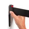 Flexi Belt Wall Mounted Barrier in black with 2700mm flexi black belt - 3