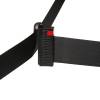 Flexi Belt Wall Mounted Barrier in black with 2700mm flexi black belt - 4