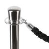 Polished Chrome Rope Stand Barrier with Dome top - 1