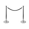 Polished Chrome Rope Stand Barrier with Dome top - 5