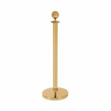 Polished Gold Rope Stand Barrier with Ball top