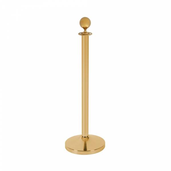 Polished Gold Rope Stand Barrier with Ball top