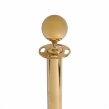 Polished Gold Rope Stand Barrier with Ball top