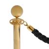 Polished Gold Rope Stand Barrier with Ball top - 2