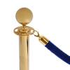 Polished Gold Rope Stand Barrier with Ball top - 3