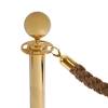 Polished Gold Rope Stand Barrier with Ball top - 4