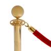 Polished Gold Rope Stand Barrier with Ball top - 5
