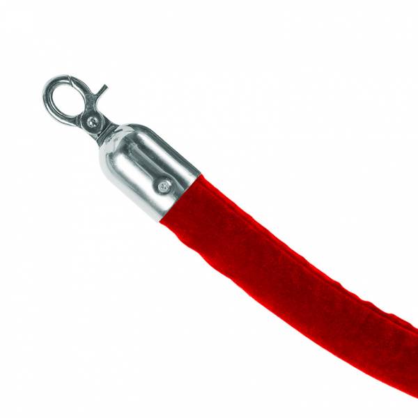 Chrome/Red Velour Rope