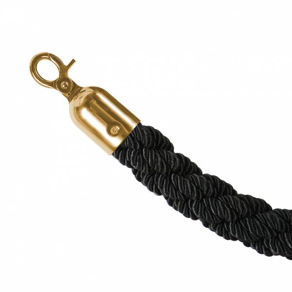 Twisted Rope & Velour Cords with polished gold clips