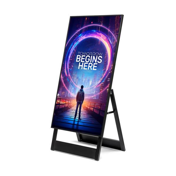 Digital A-Board Easel 55“ with monitor, RAL9005