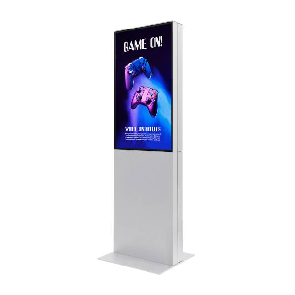 Smart Line Digital Totem Double-Sided with 43" Samsung Screen White