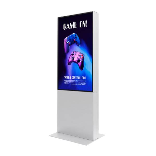 Smart Line Digital Totem Double-Sided with 50" Samsung Screen White