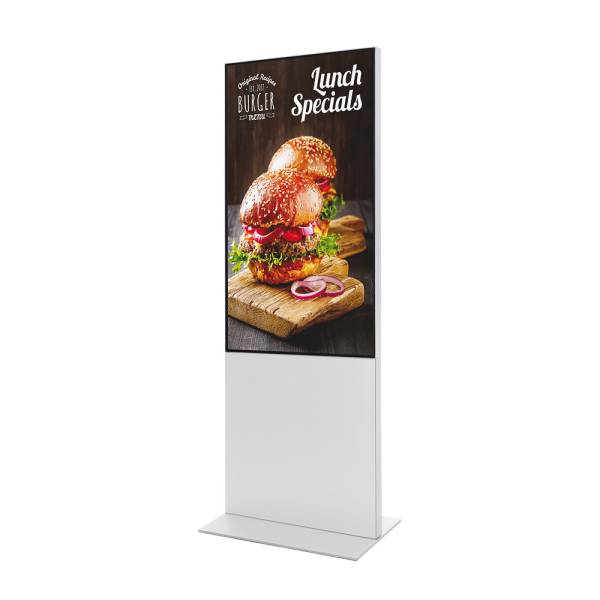 Smart Line Digital Totem With 55" Samsung Screen White
