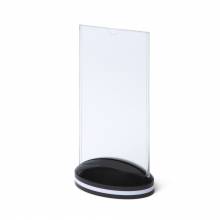 Menu Card Holder with flat pocket and oval base