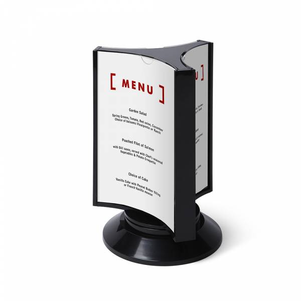 SCRITTO® Three-sided rotary menu stand A4