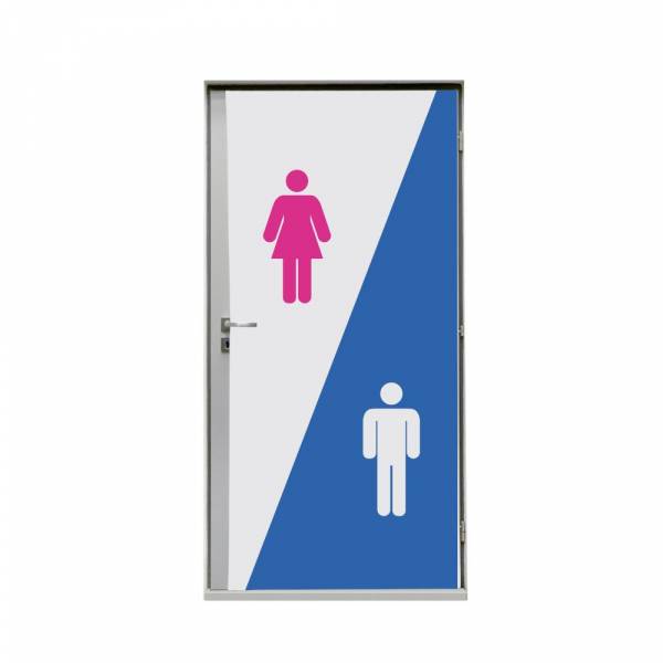 Door Wrap 80 cm Hygiene Facilities Pink Blue 1