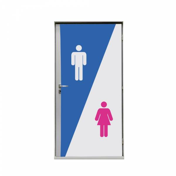 Door Wrap 80 cm Hygiene Facilities Pink Blue 2