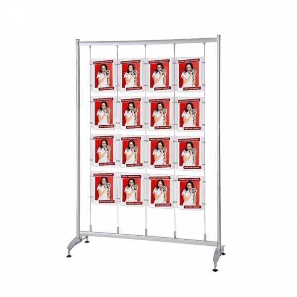 Elypse Freestanding Poster Display Stand with pockets