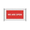 Fence Banner 200 x 100 cm Open English Red - 2
